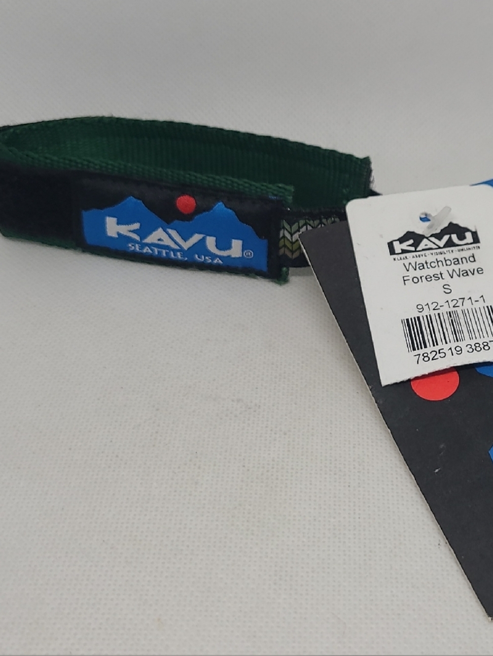 Kavu Green and Black Wristband with Blue Logo